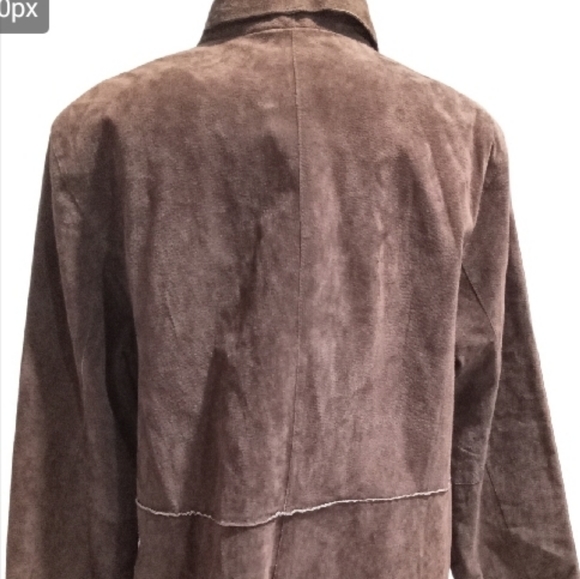 Venezia Jeans Suede Brown Jacket size 18/20 - Picture 3 of 4